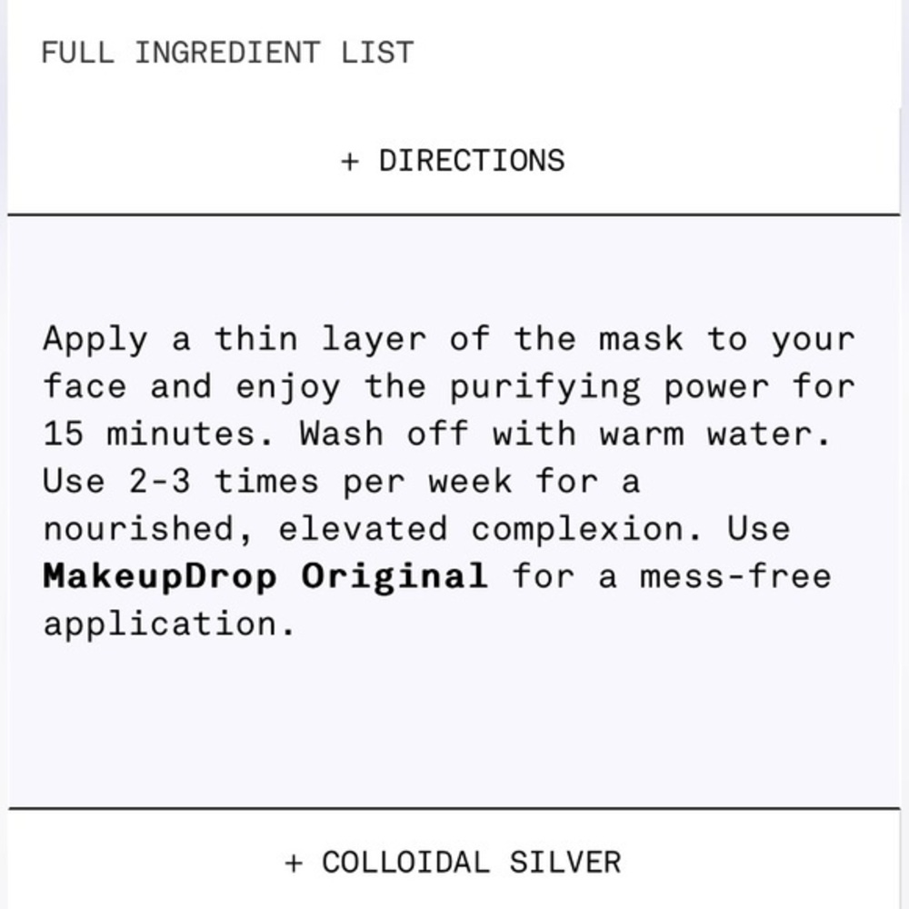 Brand New Never Used Makeupdrop Super Silver Haze Purifying Face Mask 2.23 fl Oz - Picture 3 of 6